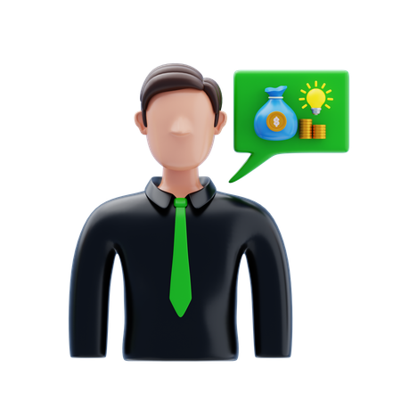 투자 자문  3D Icon