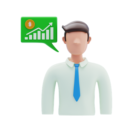 재정 자문  3D Icon