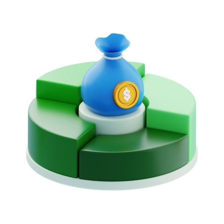 자산 배분 3D Icon