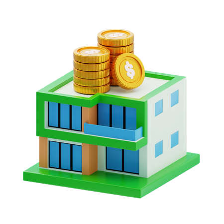 부동산 계획  3D Icon