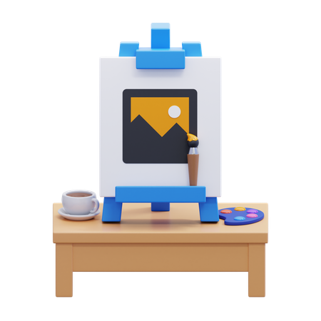 창의적인 작업 공간  3D Icon
