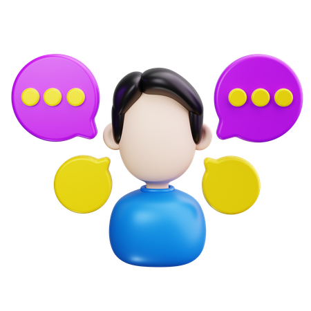吹き出し  3D Icon