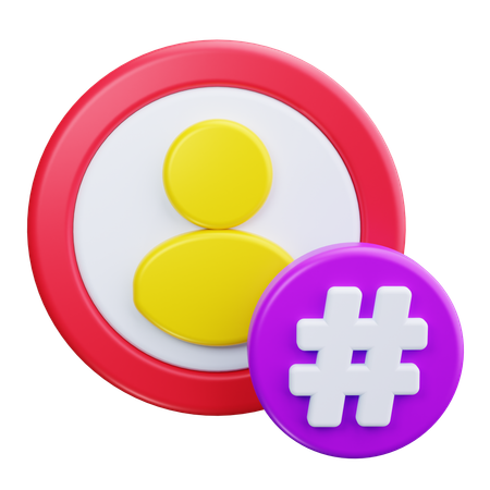 ハッシュタグ  3D Icon