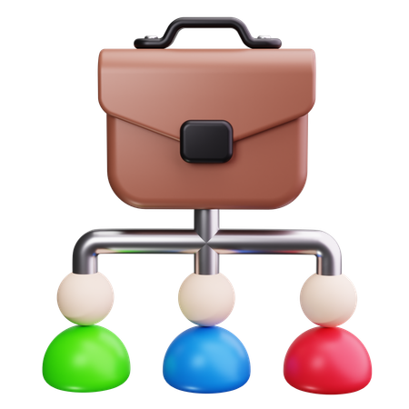 チームネットワーキング  3D Icon