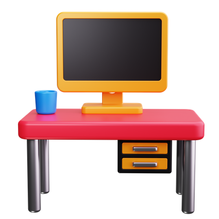 책상  3D Icon