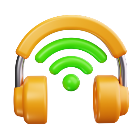 블루투스 헤드셋  3D Icon