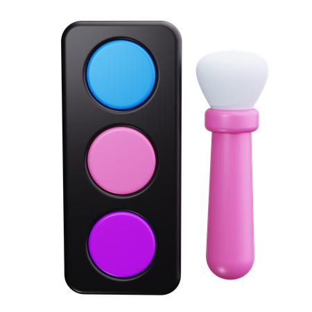 메이크업 브러쉬  3D Icon