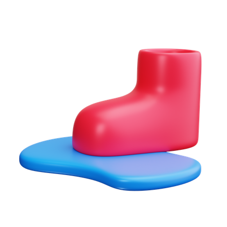 レインブーツ  3D Icon