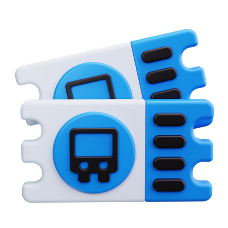 기차표  3D Icon