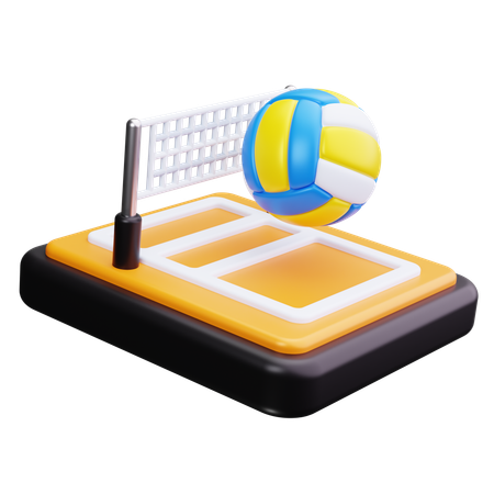 バレーボールコート  3D Icon
