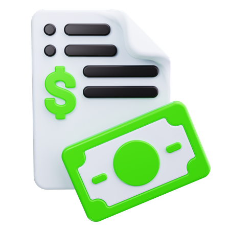 재무 보고서  3D Icon