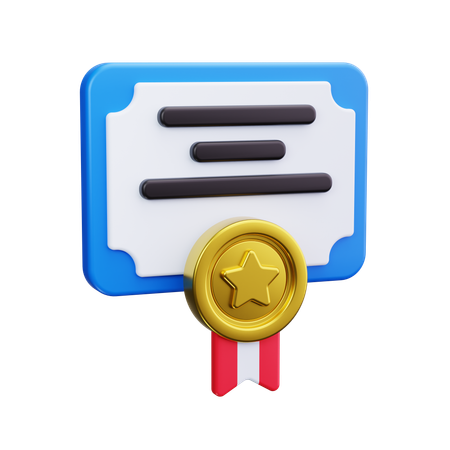 졸업 증서  3D Icon