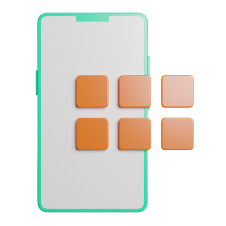 携帯  3D Icon