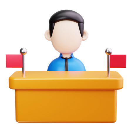 책상  3D Icon