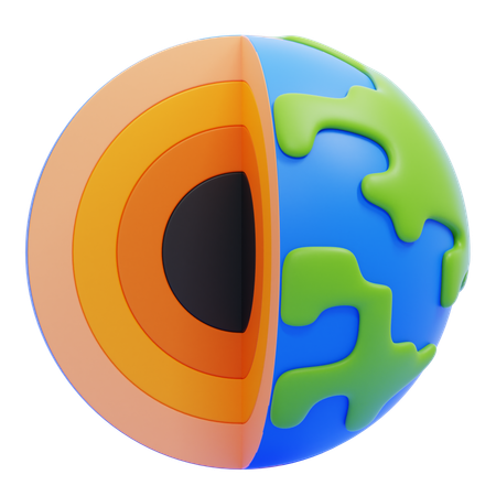 지구의 핵심  3D Icon