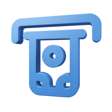 현금 인출  3D Icon