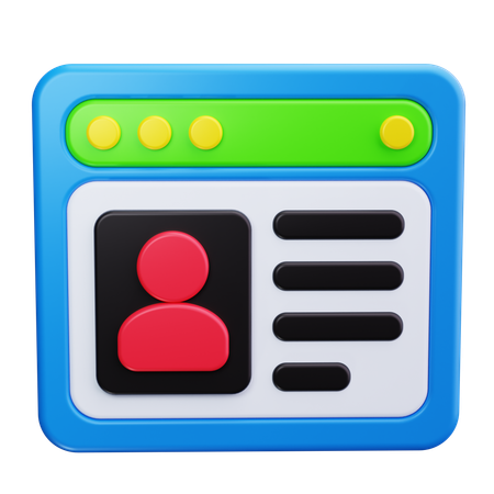프로필 기능  3D Icon