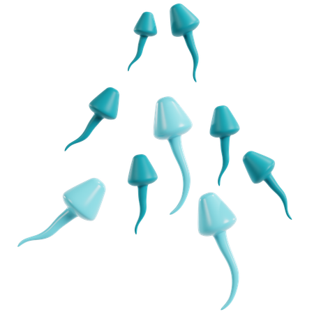精子細胞のイラスト  3D Icon