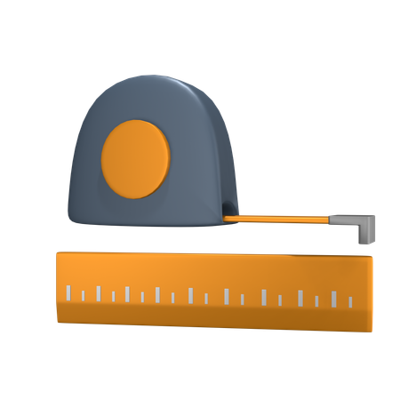 測定テープ  3D Icon