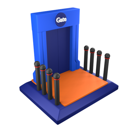 搭乗ゲート  3D Icon