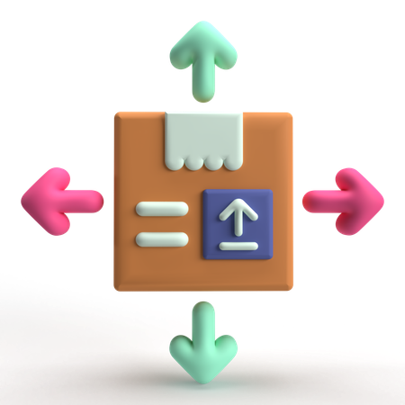 제품 유통  3D Icon