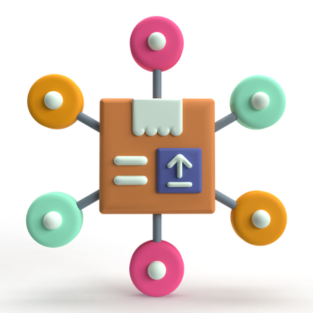 물류 창고  3D Icon