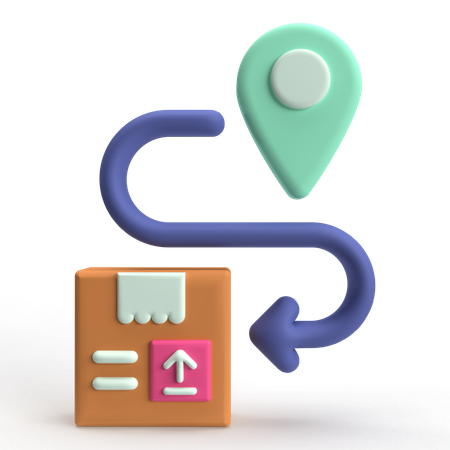 배송 위치  3D Icon