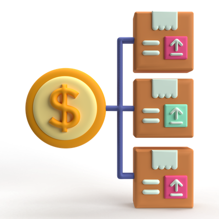 원가 관리  3D Icon