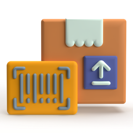제품 바코드  3D Icon