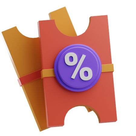 쿠폰  3D Icon
