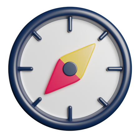 方位磁針  3D Icon