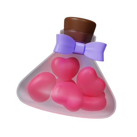 ハート型のハートがいっぱい  3D Icon