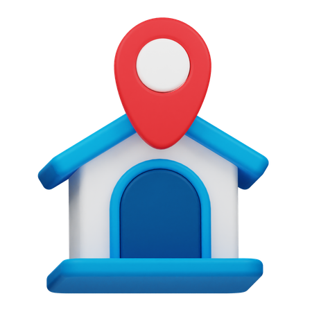 家の所在地  3D Icon