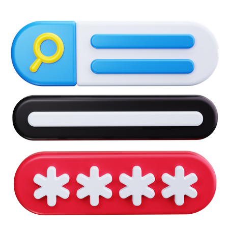 로그인 비밀번호  3D Icon
