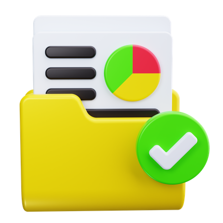チェックレポート  3D Icon