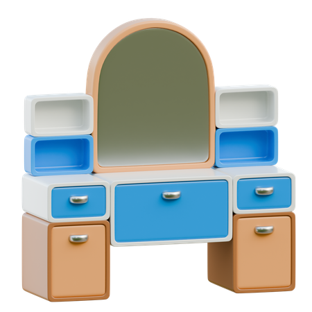 化粧台  3D Icon