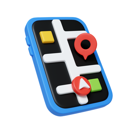 モバイルマップ  3D Icon