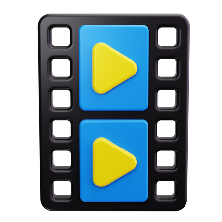 フィルムストリップ  3D Icon