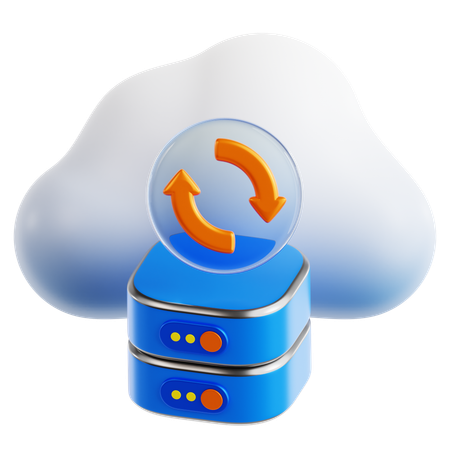 클라우드 백업  3D Icon