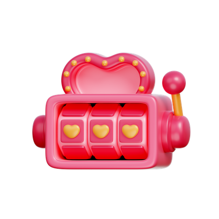 ハートスロットマシン  3D Icon