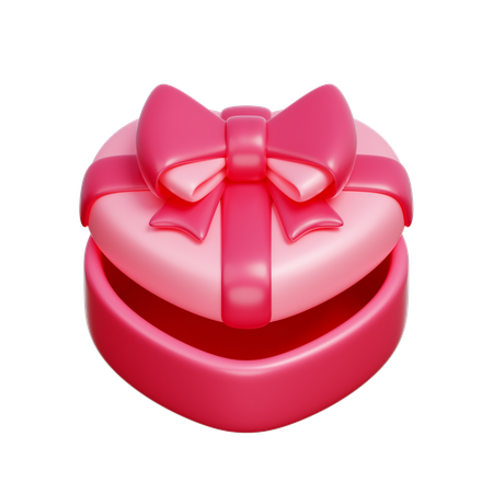 ハートのギフトボックス  3D Icon