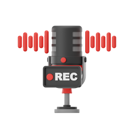 녹음  3D 아이콘