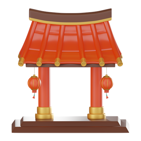 중국 문  3D Icon
