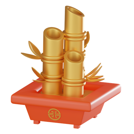 대나무  3D Icon
