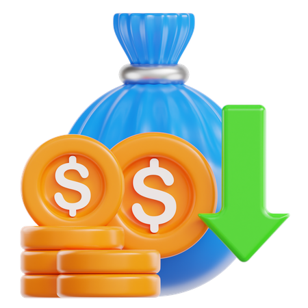 소득  3D Icon