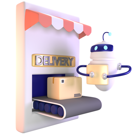 配達  3D Icon
