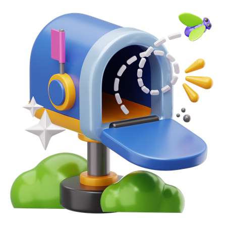 空のメールボックス  3D Icon