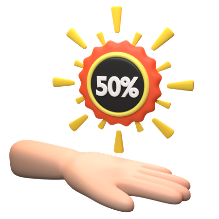 割引率  3D Icon
