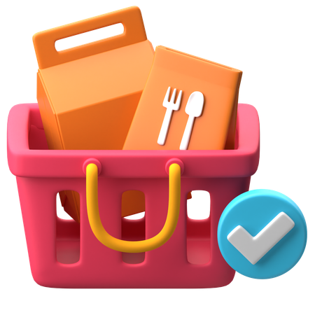チェックアウト  3D Icon