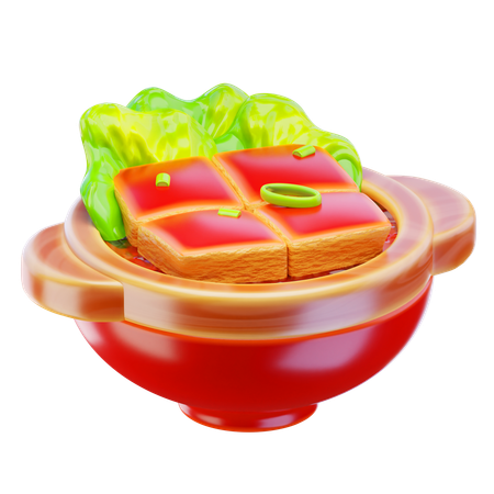 ローストポークスープ  3D Icon